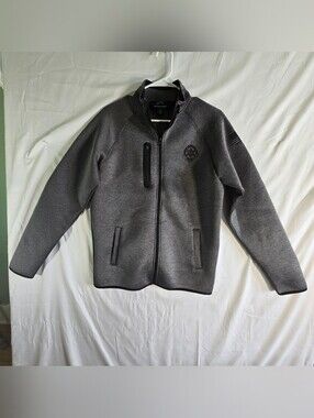 Tri-Mountain Men’s Performance Gray Full-Zip Track Jacket Pockets Size M